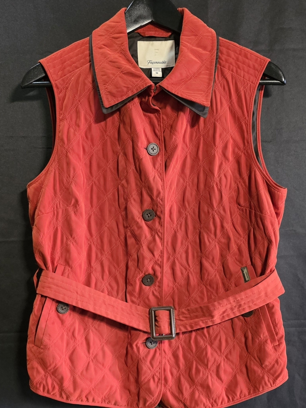 Façonnable Women's Belted Diamond-Quilted Vest